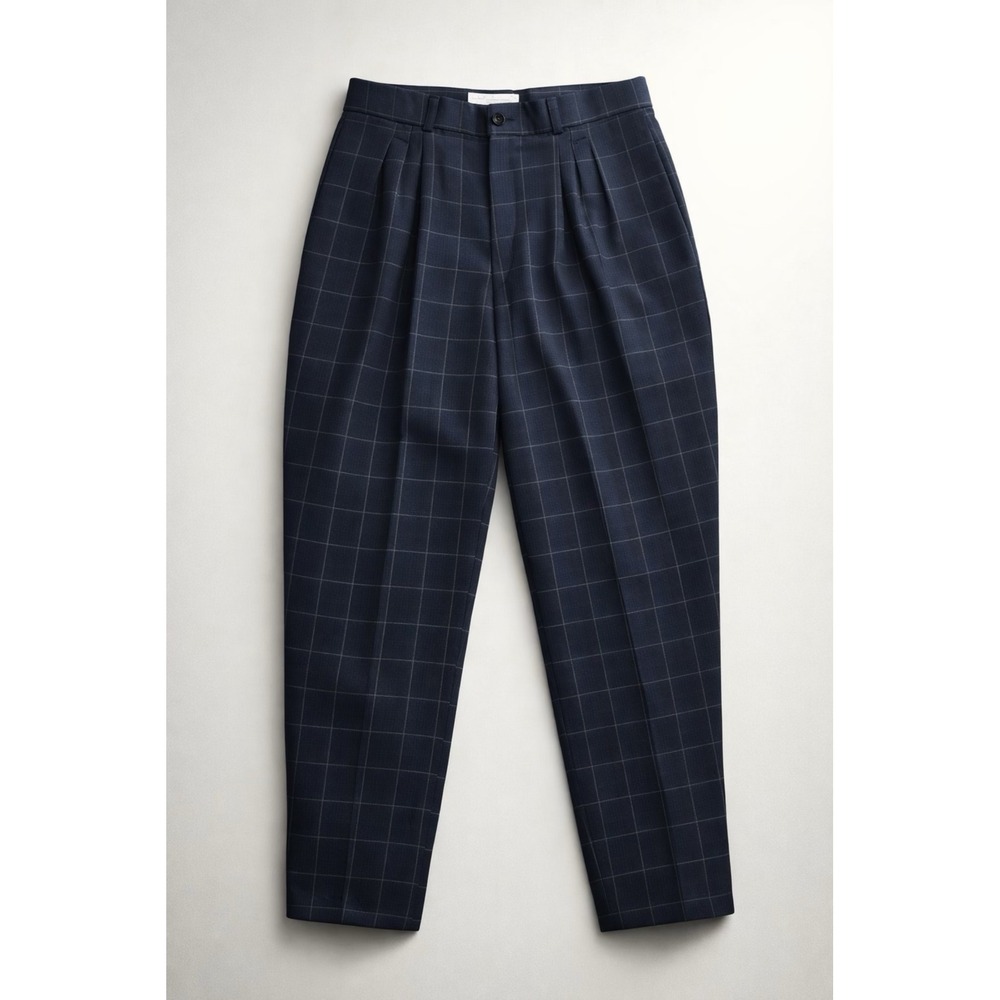 Bugle Boy Plaid Pleated Dress Pants Vintage 90s Collegiate 32x30